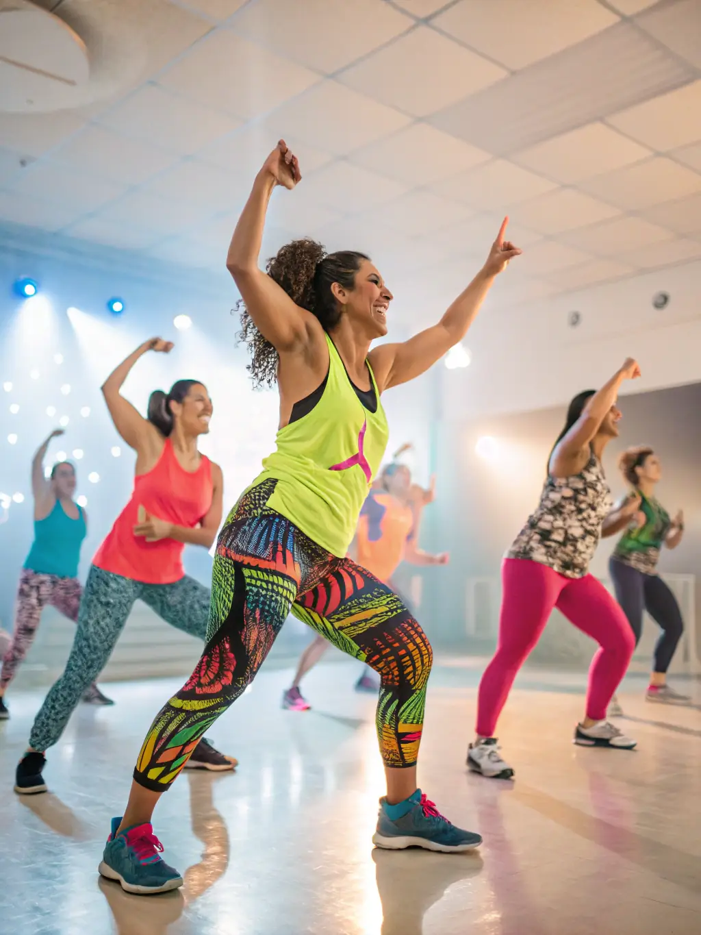 A dynamic shot of participants engaged in a lively Zumba class at the CLSH center, emphasizing the energy and fitness benefits of the program.
